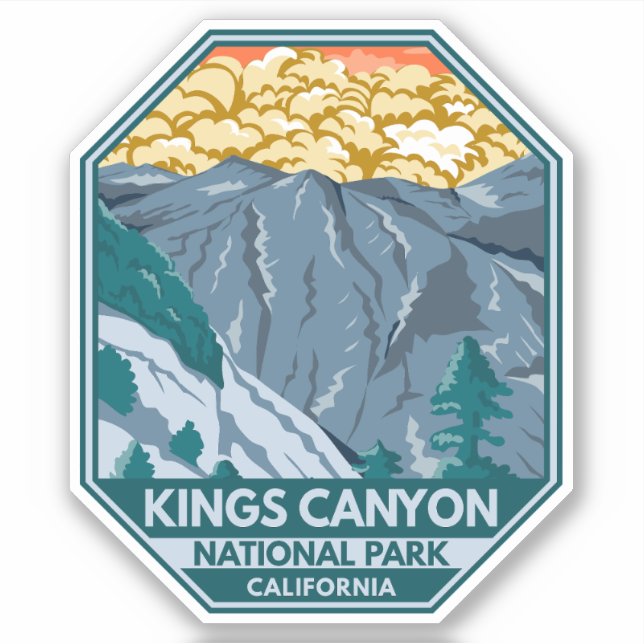Kings Canyon National Park Sunset Vintage (Front)