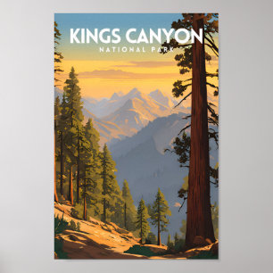 Kings Canyon National Park Travel Poster