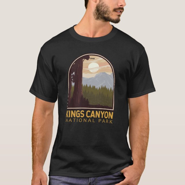 Kings Canyon National Park Vintage Emblem T-Shirt (Front)