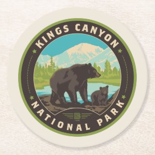 Kings Canyon National Parks Round Paper Coaster