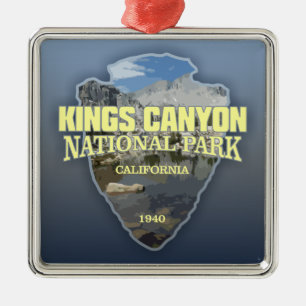Kings Canyon NP (arrowhead) Metal Tree Decoration