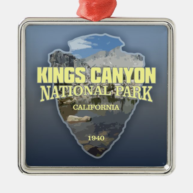 Kings Canyon NP (arrowhead) Metal Tree Decoration (Front)