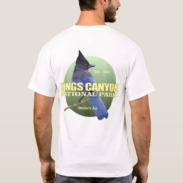Kings Canyon NP (Steller's Jay) WT T-Shirt (Back)