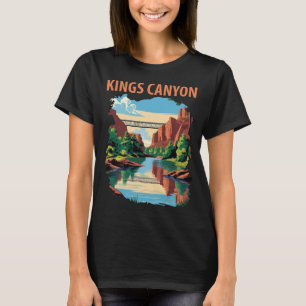 Kings Canyon River Valley Retro Travel T-Shirt