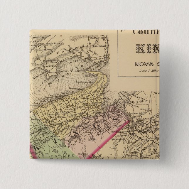 Kings Co, NS 15 Cm Square Badge (Front)
