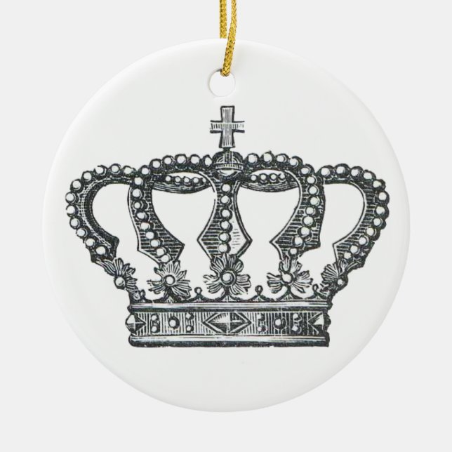 King's Crown Ceramic Tree Decoration (Front)