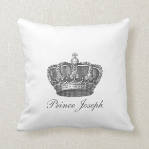 King's Crown Your Text Cushion