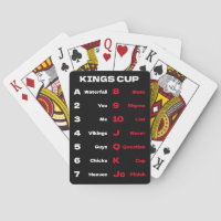 Kings Cup Drinking Game Rules Black