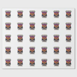 Kings Halloween Are Born October Crown Pumpkin Bat Wrapping Paper