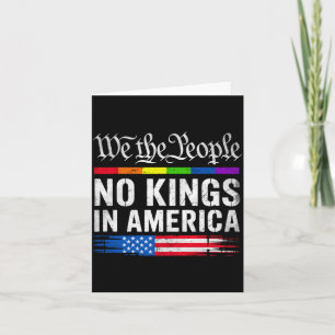Kings In Aamerica Patriotic Pro-Democracy Protest Card