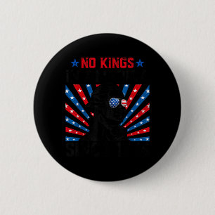 Kings in America Since 1776 Distressed USA Flag 6 Cm Round Badge