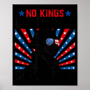 Kings in America Since 1776 Distressed USA Flag Poster