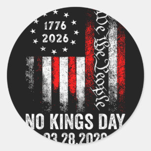 Kings march 28 2026 kings day vintage flag menKing Classic Round Sticker