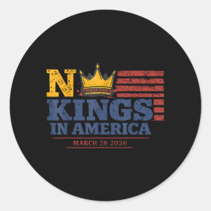 Kings March 28 2026 Kings Day Vintage Funny Men Classic Round Sticker