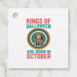 Kings Of Halloween October Birthday Vintage Shirt_ Favour Tags