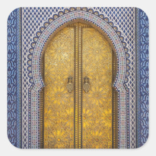 King'S Palace Ornate Doors Square Sticker
