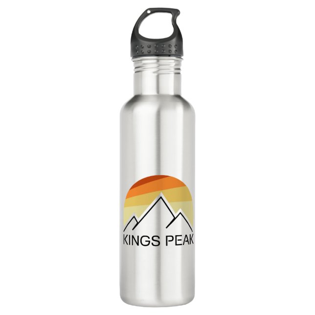 Kings Peak Utah Retro 710 Ml Water Bottle (Front)