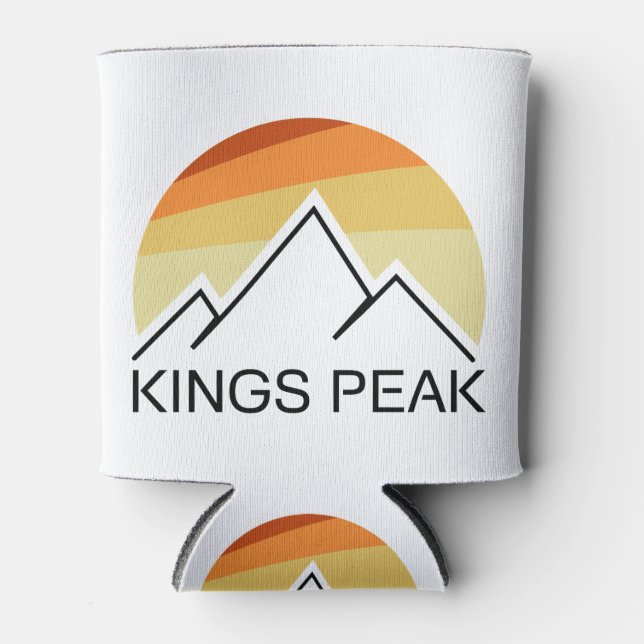 Kings Peak Utah Retro Can Cooler (Front)