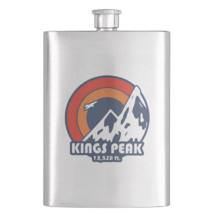 Kings Peak Utah Sun Eagle Hip Flask