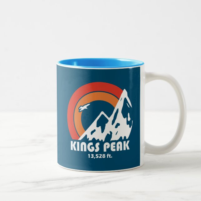 Kings Peak Utah Sun Eagle Two-Tone Coffee Mug (Right)