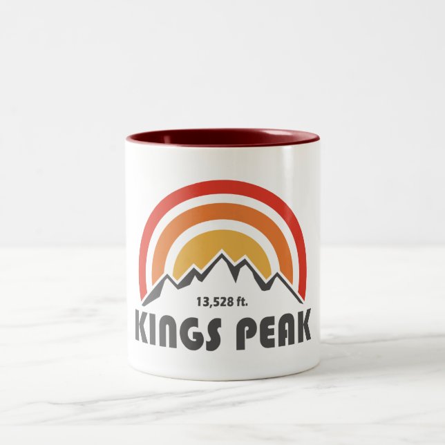 Kings Peak, Utah Two-Tone Coffee Mug (Center)