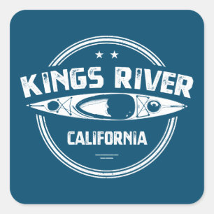Kings River California Kayaking Square Sticker