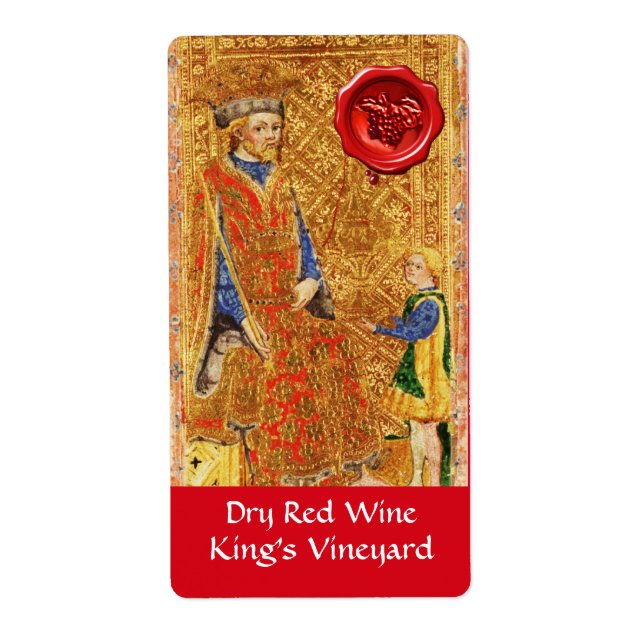 KING'S VINEYARD RED WINE WAX SEAL / ANTIQUE TAROTS (Front)