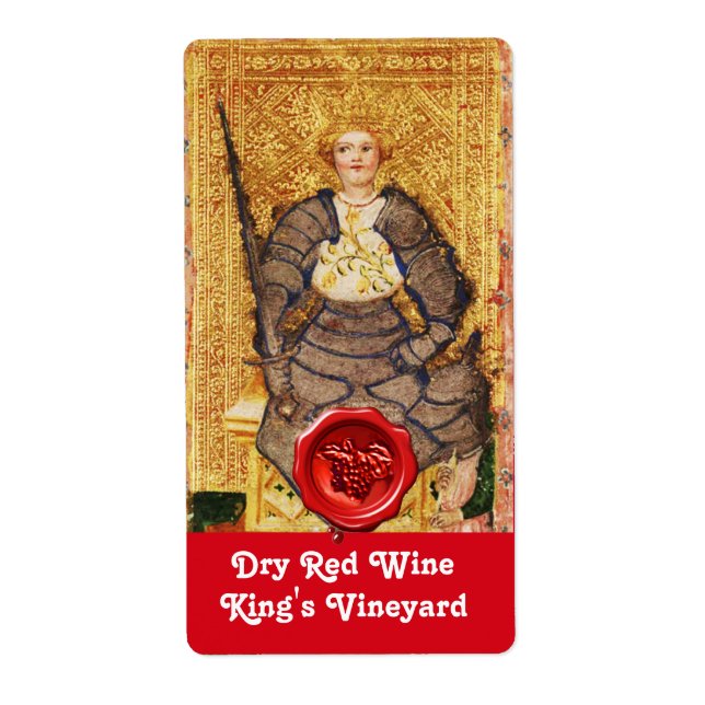 KING'S VINEYARD RED WINE WAX SEAL/ ANTIQUE TAROTS (Front)