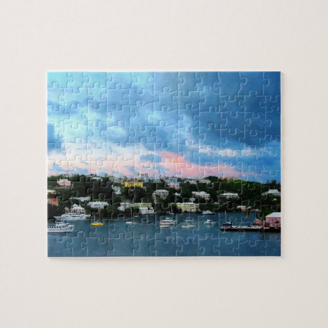 King's Wharf Bermuda Harbour Sunrise Jigsaw Puzzle (Horizontal)