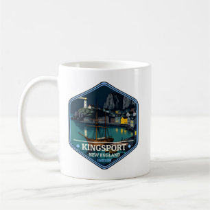 Kingsport New England Harbor Vintage Travel Badge Coffee Mug