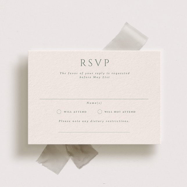 Kingston Formal Landscape Wedding RSVP Card (Creator Uploaded)