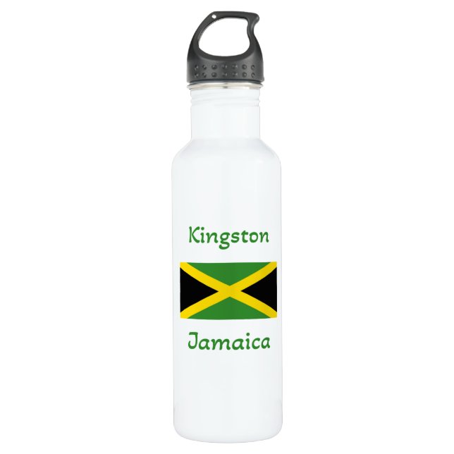 Kingston Jamaica – Jamaican Flag   710 Ml Water Bottle (Front)