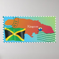 Kingston Jamaica Map And Flag