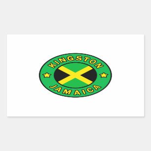 Kingston Jamaica Rectangular Sticker