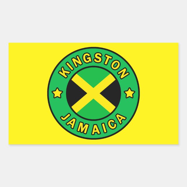 Kingston Jamaica Rectangular Sticker (Front)