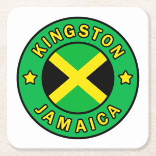 Kingston Jamaica Square Paper Coaster