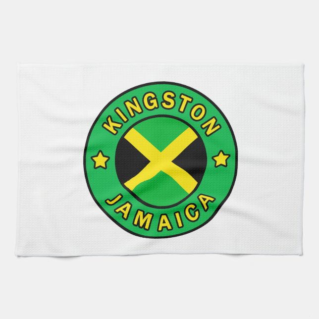 Kingston Jamaica Tea Towel (Horizontal)