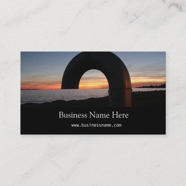 Kingston lake,Ontario sunset. Business Card (Front)