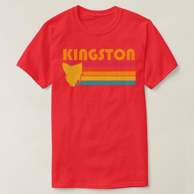 Kingston Tasmania Vintage Distressed Souvenir T-Shirt (Design Front)