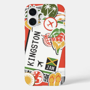 Kingston Vibes – Jamaica Boarding Pass iPhone 16 Case