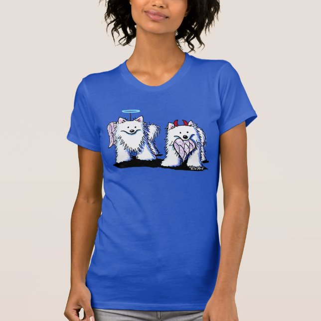 KiniArt American Eskimos T-Shirt (Front)