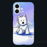 KiniArt Angel Westie iPhone Case<br><div class="desc">KiniArt Westie Terrier art by Contemporary PUP Artist,  Kim Niles. © Kim Niles,  KiniArt™ - ALL Rights Reserved.</div>