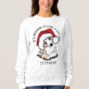 KiniArt Aussie Shepherd Puppy Christmas Sweatshirt