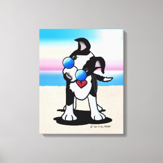 KiniArt Australian Cattle Dog Beach Canvas Print