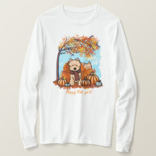 KiniArt Autumn Cairn Terriers T-Shirt