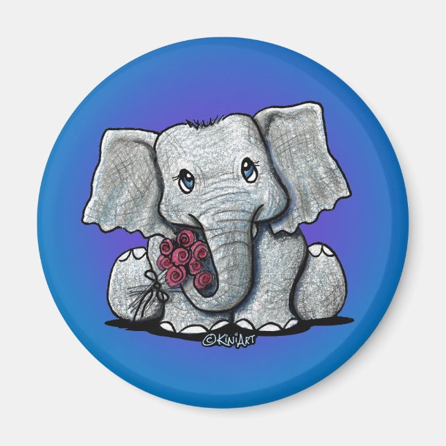 KiniArt Baby Elephant Magnet (Front)