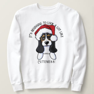 KiniArt Basset Hound Christmas Sweatshirt