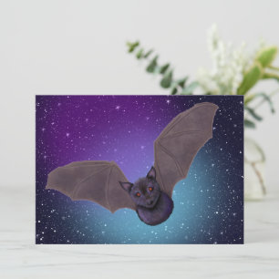 KiniArt Bat Halloween Party Invitation