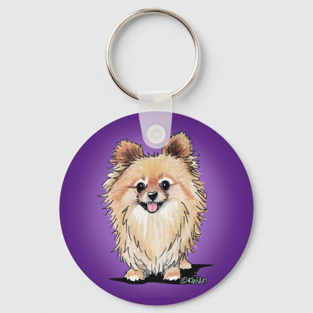 KiniArt Bella Pom Key Ring (Front)