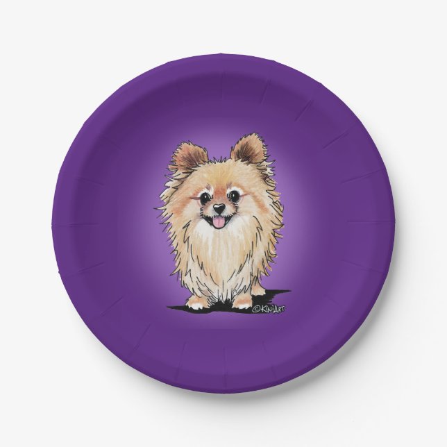 KiniArt Bella Pom Paper Plate (Front)